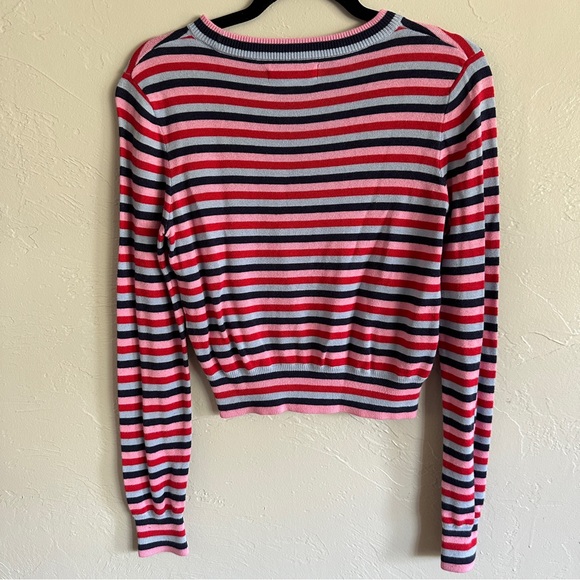 SPIRITUAL GANGSTER Rent the Runway Stripe Crop Sweater - Picture 6 of 9